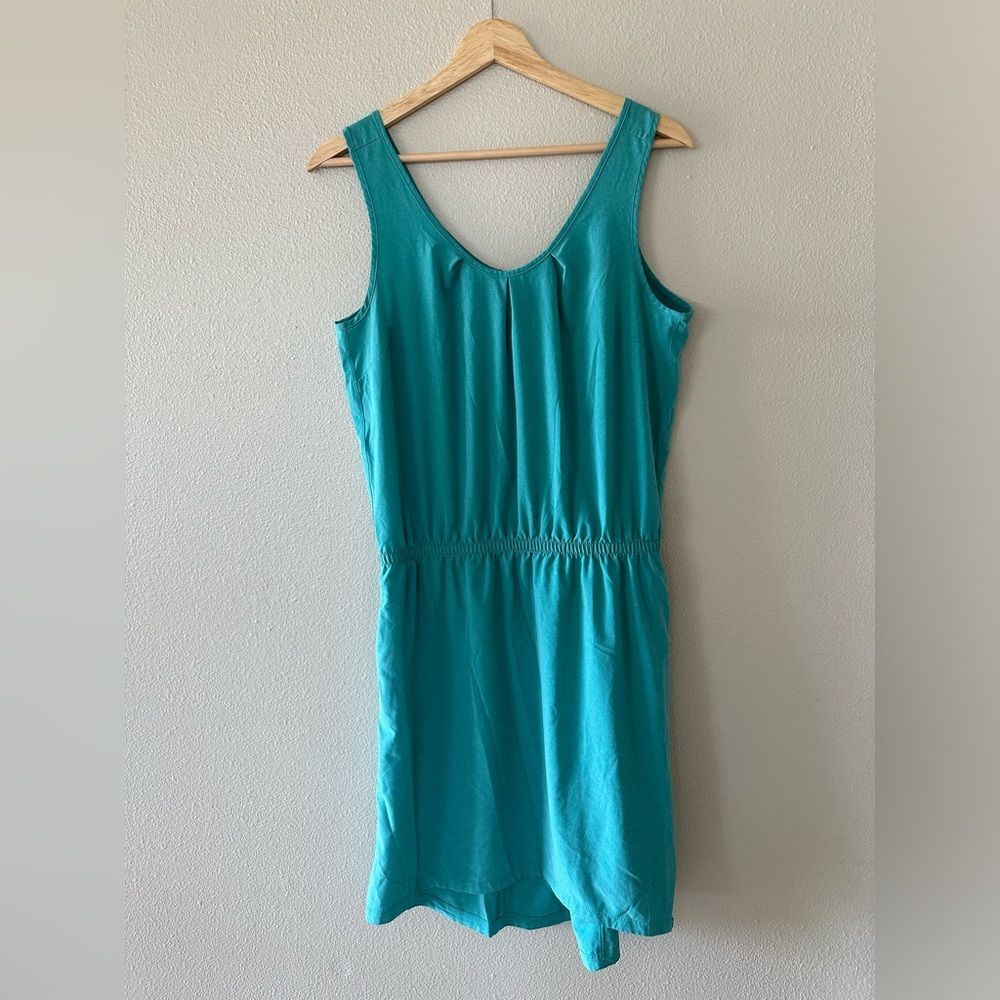 The North Face Taggart Sleeveless Elastic Waist Sun Dress Pockets Teal Size 10